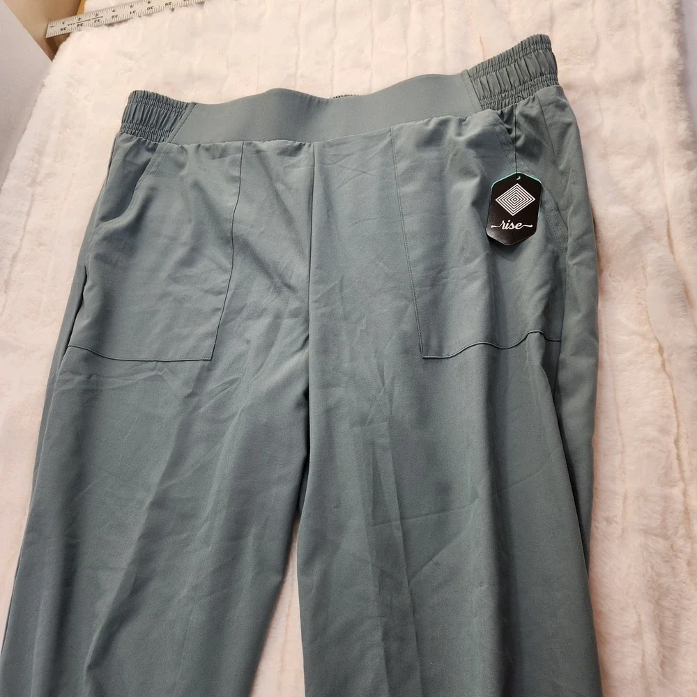 LuLaRoe Rise Infinite Joggers XL Blue‎ Green Elastic Waist Activewear New NWT